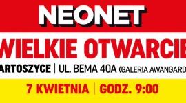 Nowy salon NEONET w Bartoszycach już 7 kwietnia BIZNES, Handel - Wygodny dojazd, duży parking, sąsiedztwo innych sklepów – to zalety nowej lokalizacji salonu NEONET w Galerii Awangarda w Bartoszycach. Z okazji Wielkiego Otwarcia, już 7 kwietnia od godziny 9.00 na klientów będą czekać wyjątkowe promocje i niespodzianki.