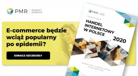 Rekordowy wzrost rynku e-commerce w 2020 roku spowodowany epidemią COVID-19 BIZNES, Handel - W 2020 r. rynek e-commerce w Polsce odnotuje najwyższy wzrost od kilkunastu lat. Co więcej, rynek ten będzie rósł w tempie dwucyfrowym przez najbliższe trzy lata.